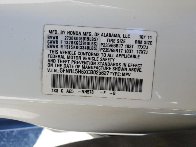 Photo 10 from auction – 2012 HONDA ODYSSEY EX with VIN 5FNRL5H6XCB025627