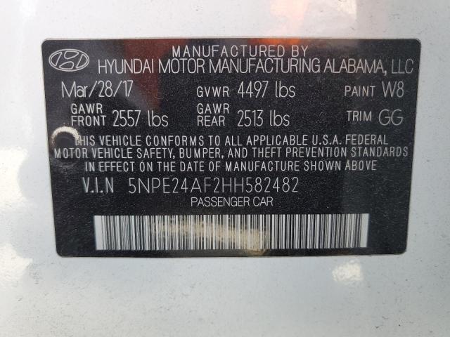 Photo 10 from auction – 2017 HYUNDAI SONATA SE with VIN 5NPE24AF2HH582482