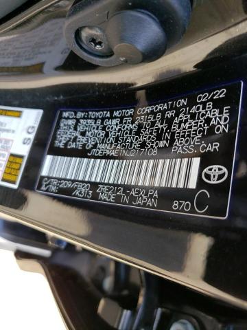 Photo 10 from auction – 2022 TOYOTA COROLLA LE with VIN JTDEPMAE1NJ217108