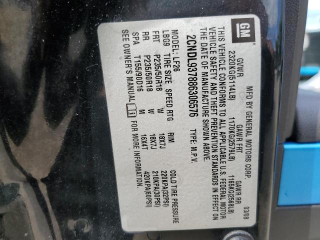 Photo 10 from auction – 2008 CHEVROLET EQUINOX SP with VIN 2CNDL937886306576