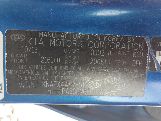 Фото 10 с аукциона – 2014 KIA FORTE EX с VIN KNAFX4A87E5155539