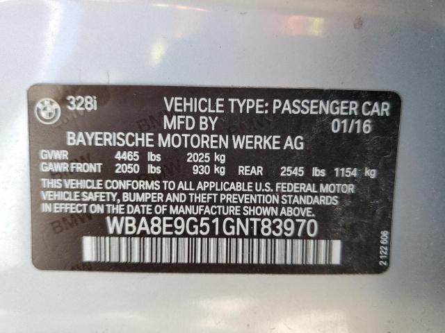 Photo 10 from auction – 2016 BMW 328 I SULE with VIN WBA8E9G51GNT83970