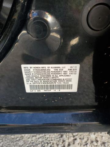 Photo 10 from auction – 2012 HONDA RIDGELINE with VIN 5FPYK1F45CB452570
