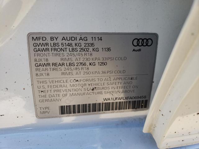 Photo 10 from auction – 2015 AUDI A4 ALLROAD with VIN WA1UFAFLXFA069458