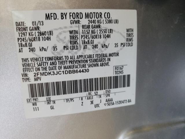 Photo 10 from auction – 2013 FORD EDGE SEL with VIN 2FMDK3JC1DBB64430