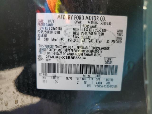 Photo 10 from auction – 2011 FORD EDGE LIMIT with VIN 2FMDK3KC8BBB65134