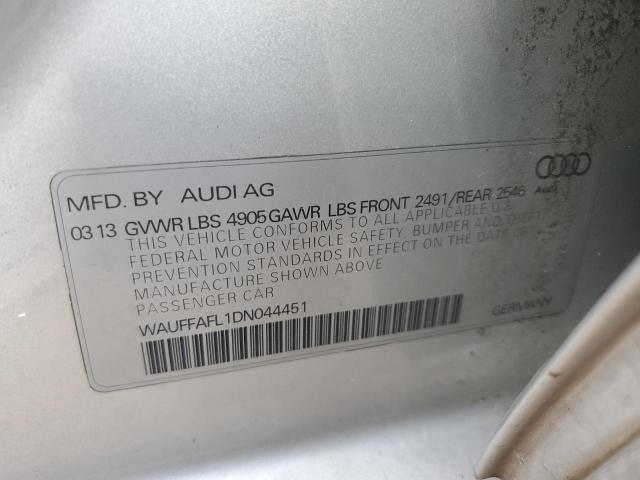 Photo 10 from auction – 2013 AUDI A4 PREMIUM with VIN WAUFFAFL1DN044451