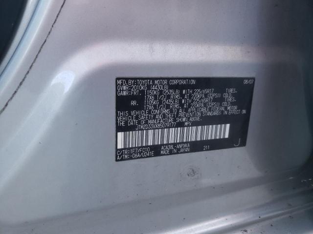 Photo 10 from auction – 2008 TOYOTA RAV4 with VIN JTMZD33VX85079177