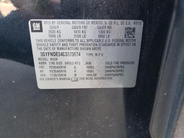 Photo 10 from auction – 2012 CADILLAC SRX LUXURY with VIN 3GYFNDE34CS573674