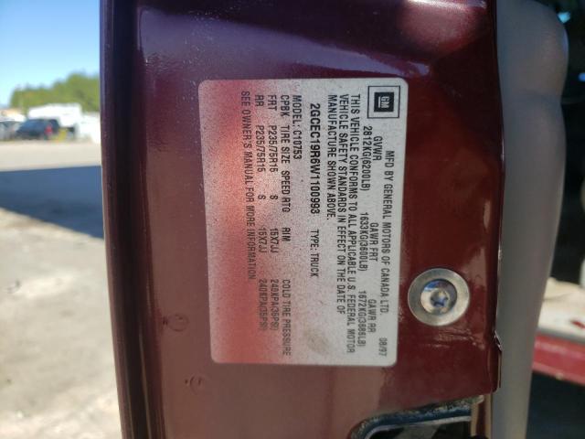 Photo 10 from auction – 1998 CHEVROLET GMT-400 C1 with VIN 2GCEC19R6W1100993