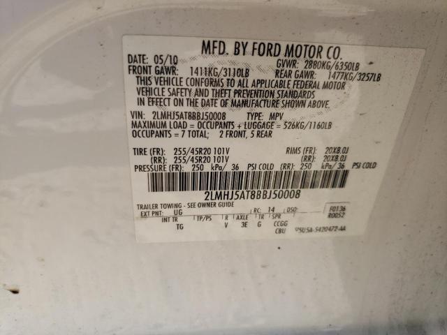 Photo 10 from auction – 2011 LINCOLN MKT with VIN 2LMHJ5AT8BBJ50008