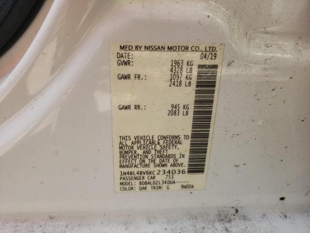 Photo 10 from auction – 2019 NISSAN ALTIMA S with VIN 1N4BL4BV6KC234036