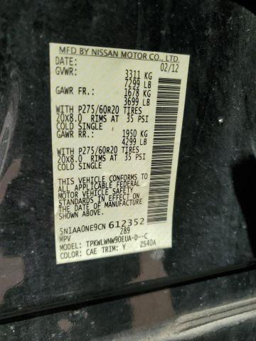 Photo 10 from auction – 2012 NISSAN ARMADA SV with VIN 5N1AA0NE9CN612352