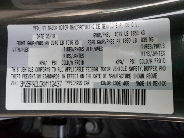 Photo 10 from auction – 2019 MAZDA 3 PREFERRE with VIN 3MZBPADL0KM112437