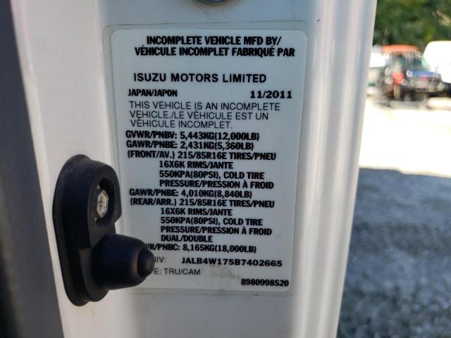 Photo 10 from auction – 2011 ISUZU NPR with VIN JALB4W175B7402665