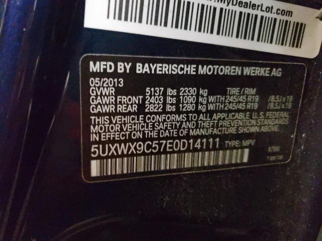 Photo 10 from auction – 2014 BMW X3 XDRIVE2 with VIN 5UXWX9C57E0D14111