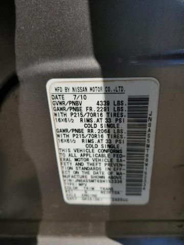 Photo 10 from auction – 2011 NISSAN ROGUE S with VIN JN8AS5MT6BW152336
