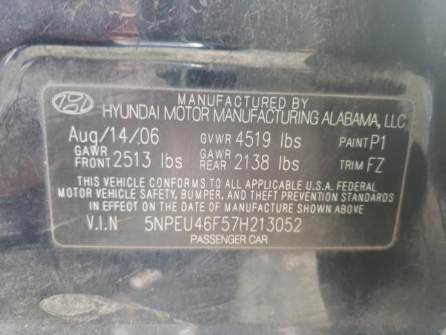 Photo 10 from auction – 2007 HYUNDAI SONATA SE with VIN 5NPEU46F57H213052