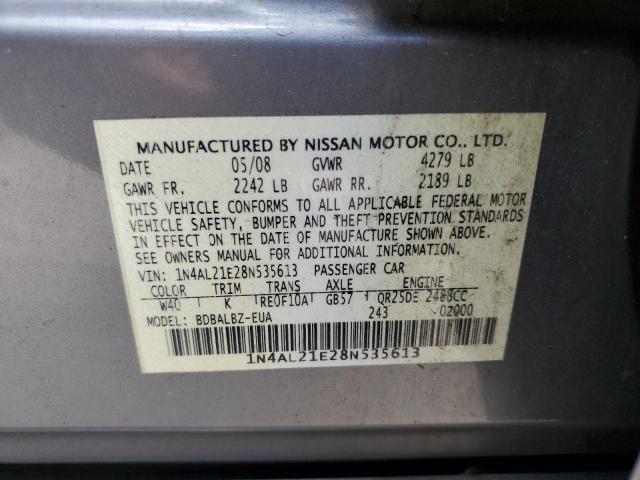 Photo 10 from auction – 2008 NISSAN ALTIMA with VIN 1N4AL21E28N535613