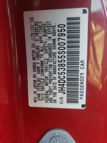 Photo 10 from auction – 2005 ACURA RSX with VIN JH4DC53855S007950