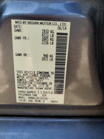 Photo 10 from auction – 2015 NISSAN ALTIMA 2.5 with VIN 1N4AL3AP0FC119656