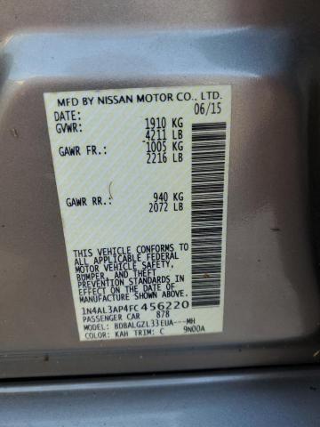 Photo 10 from auction – 2015 NISSAN ALTIMA 2.5 with VIN 1N4AL3AP4FC456220