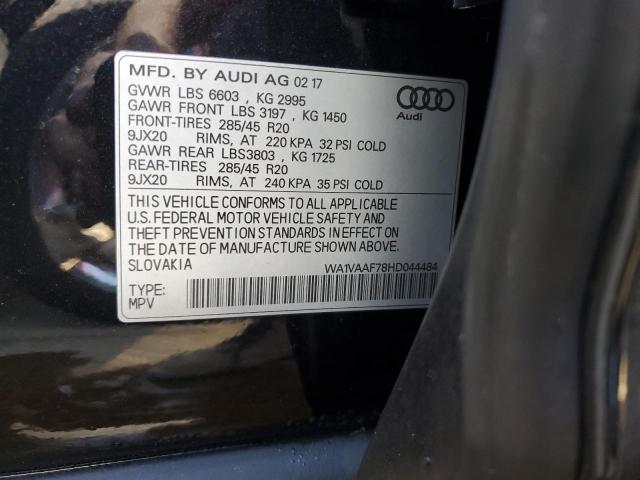 Photo 10 from auction – 2017 AUDI Q7 PRESTIG with VIN WA1VAAF78HD044484