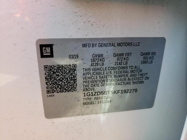 Photo 10 from auction – 2019 CHEVROLET MALIBU LT with VIN 1G1ZD5ST5KF192279