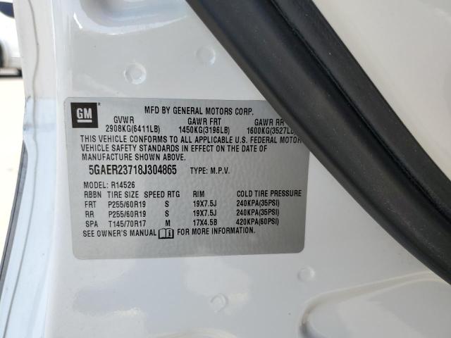 Photo 10 from auction – 2008 BUICK ENCLAVE CX with VIN 5GAER23718J304865