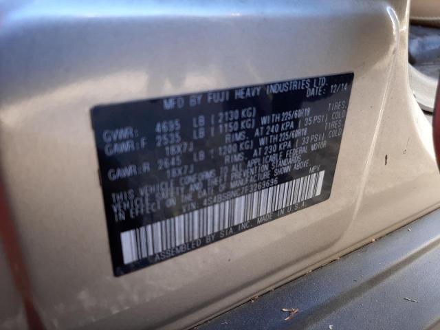 Photo 10 from auction – 2015 SUBARU OUTBACK 2. with VIN 4S4BSBNC7F3269696