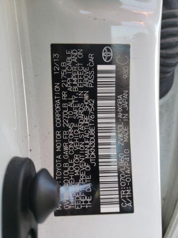 Photo 10 from auction – 2014 TOYOTA PRIUS with VIN JTDKN3DU8E1767542