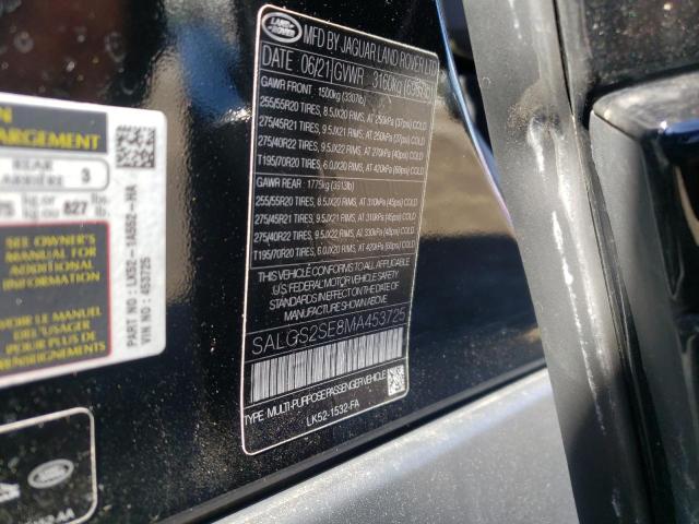 Фото 10 с аукциона – 2021 LAND ROVER RANGE ROVE с VIN SALGS2SE8MA453725