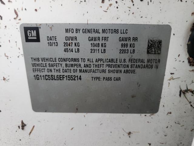 Photo 10 from auction – 2014 CHEVROLET MALIBU 1LT with VIN 1G11C5SL6EF155214