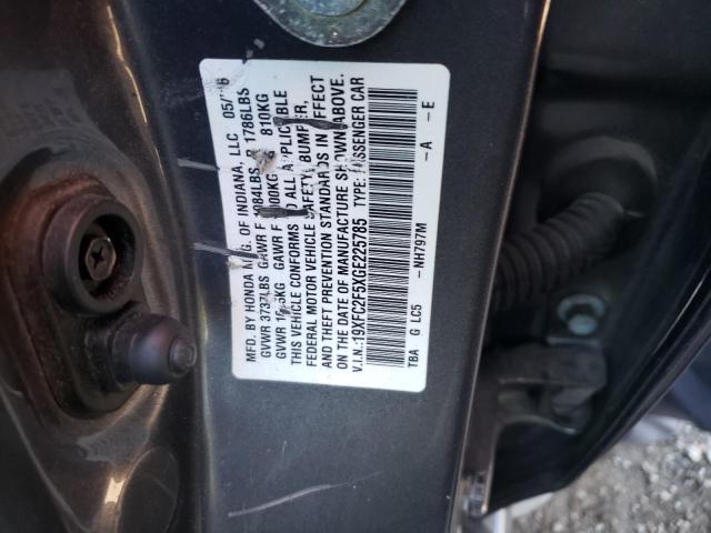 Photo 10 from auction – 2016 HONDA CIVIC LX with VIN 19XFC2F5XGE225785