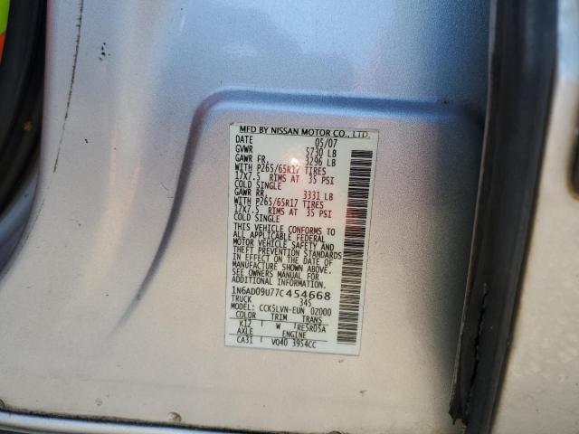 Photo 10 from auction – 2007 NISSAN FRONTIER C with VIN 1N6AD09U77C454668