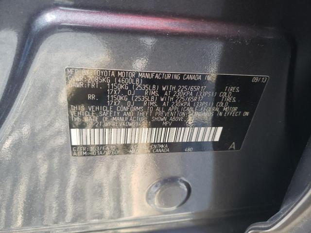 Photo 10 from auction – 2013 TOYOTA RAV4 XLE with VIN 2T3RFREV4DW094111