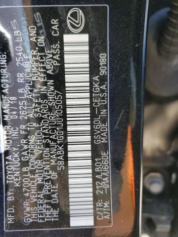 Photo 10 from auction – 2018 LEXUS ES 350 with VIN 58ABK1GG1JU105057