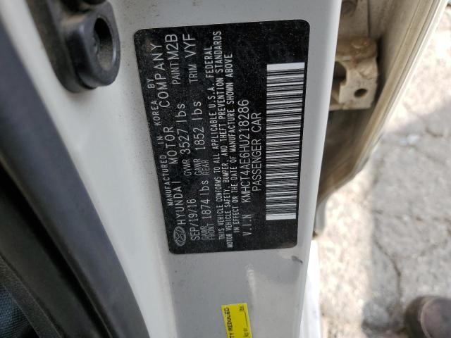 Photo 10 from auction – 2017 HYUNDAI ACCENT SE with VIN KMHCT4AE6HU218286