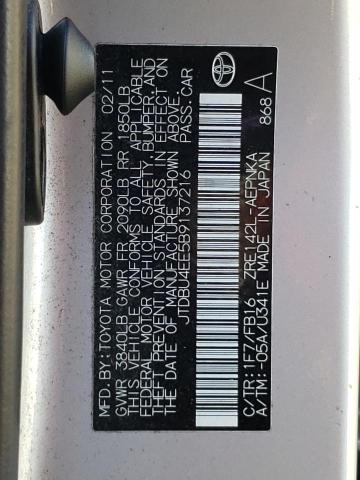 Photo 10 from auction – 2011 TOYOTA COROLLA with VIN JTDBU4EE5B9137216