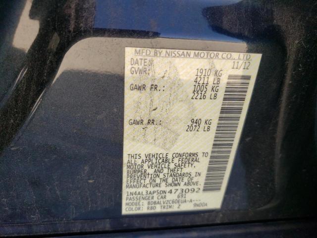 Photo 10 from auction – 2013 NISSAN ALTIMA 2.5 with VIN 1N4AL3AP5DN473092