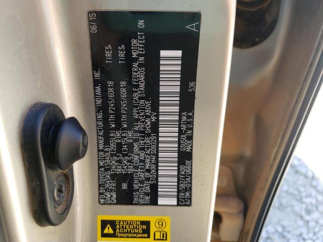 Photo 10 from auction – 2015 TOYOTA HIGHLANDER with VIN 5TDZKRFH4FS093291