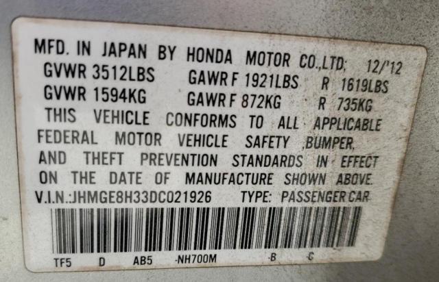 Photo 10 from auction – 2013 HONDA FIT with VIN JHMGE8H33DC021926