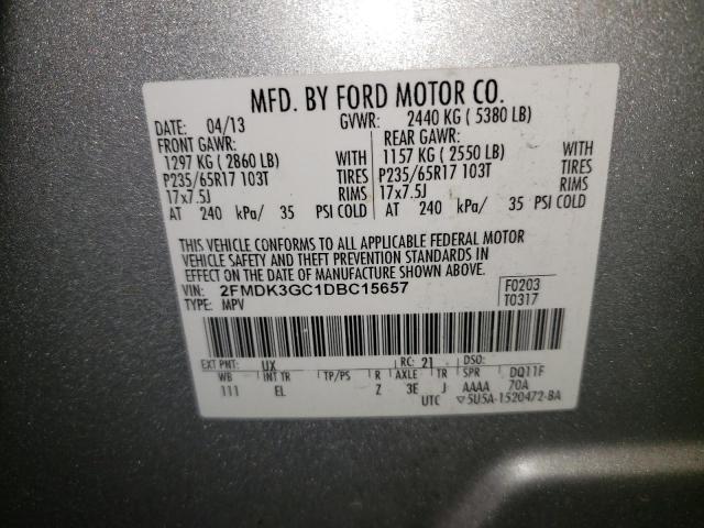 Photo 10 from auction – 2013 FORD EDGE SE with VIN 2FMDK3GC1DBC15657