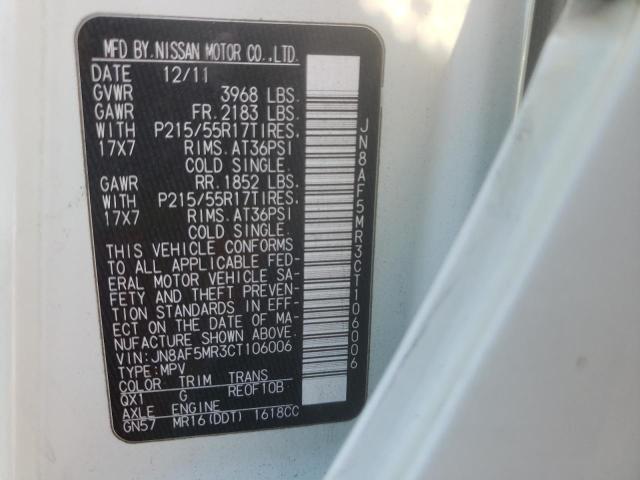 Photo 10 from auction – 2012 NISSAN JUKE S with VIN JN8AF5MR3CT106006