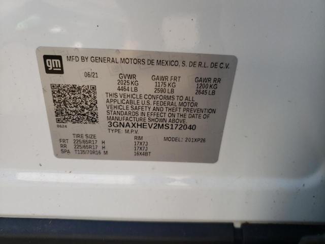 Photo 10 from auction – 2021 CHEVROLET EQUINOX LS with VIN 3GNAXHEV2MS172040