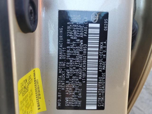 Photo 10 from auction – 2011 TOYOTA CAMRY BASE with VIN 4T1BF3EK9BU218853