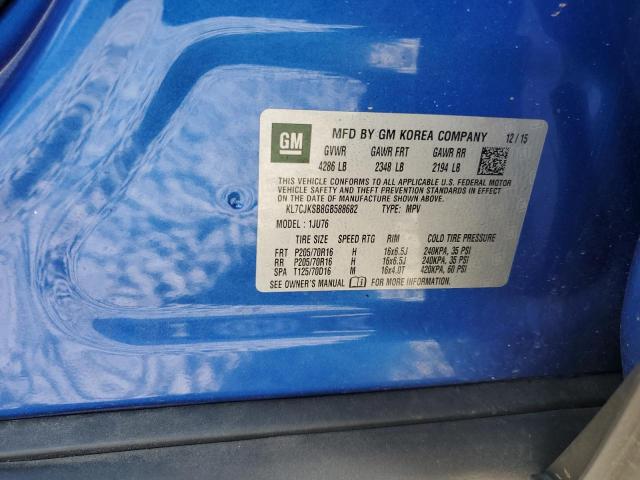 Photo 10 from auction – 2016 CHEVROLET TRAX LS with VIN KL7CJKSB8GB588682