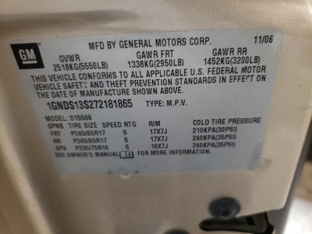 Photo 10 from auction – 2007 CHEVROLET TRAILBLAZE with VIN 1GNDS13S272181865
