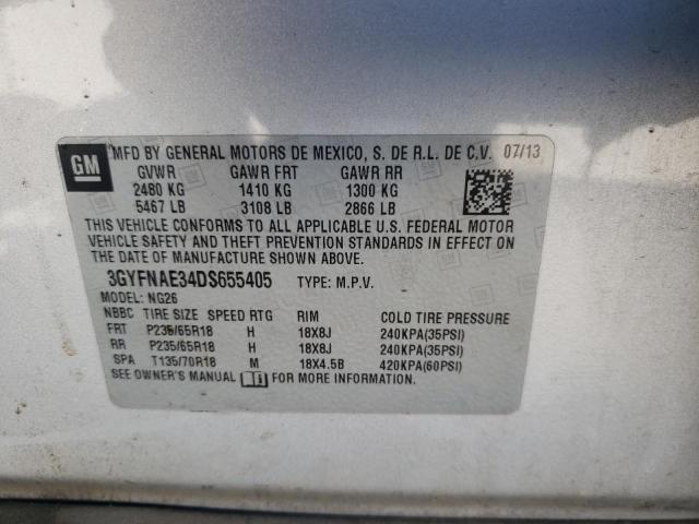 Photo 14 from auction – 2013 CADILLAC SRX with VIN 3GYFNAE34DS655405