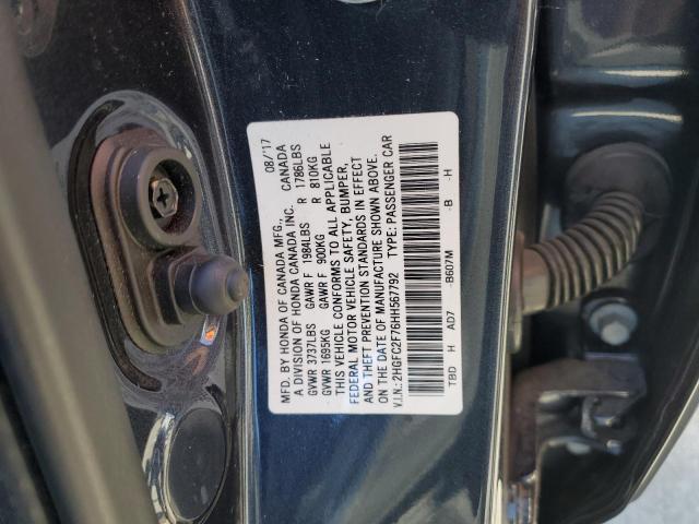 Photo 10 from auction – 2017 HONDA CIVIC EX with VIN 2HGFC2F76HH567792